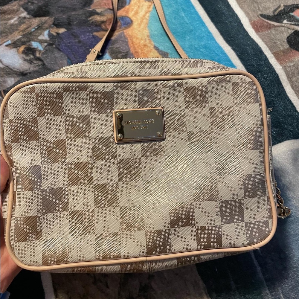 Gold Cream Michael Kors Purse